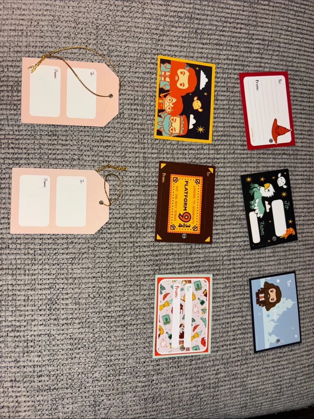 Cute Assorted Character Gift Tags - Pink & Multicolor